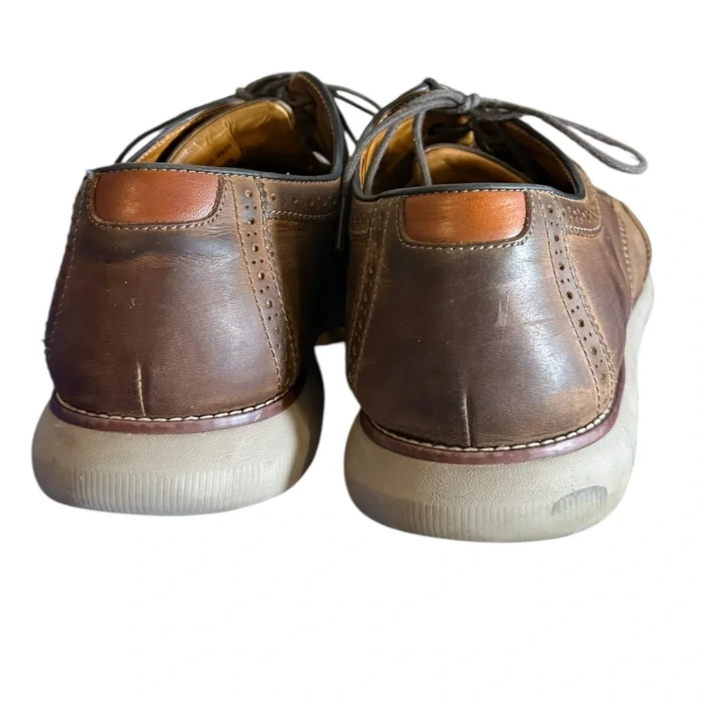 Johnston & Murphy Sheepskin Oxford Shoes 13W Brown Leather Memory Foam